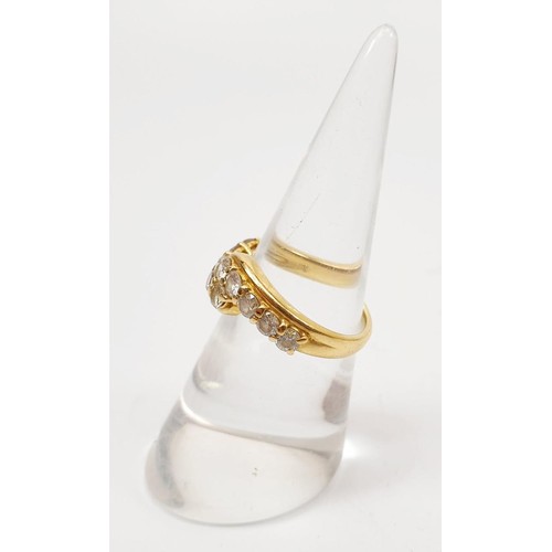 35 - An 18ct gold and diamond twist ring, approx. 1ct of diamond, gross weight 4.1g, size L. UK shipping ... 