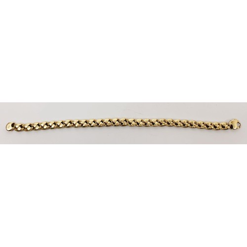 41 - A 9ct gold bracelet, length 23cm, weight 18g. UK shipping £14.