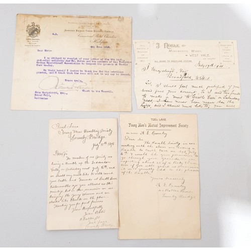 53 - A selection of 19th century paperwork relating to the sale of Castle Carr Estate including letters f... 