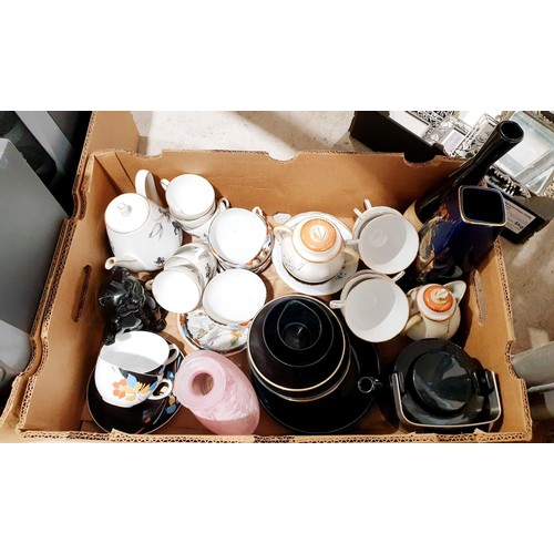 105 - Two boxes of glass, china and assorted. No shipping. Arrange collection or your own packer and shipp... 