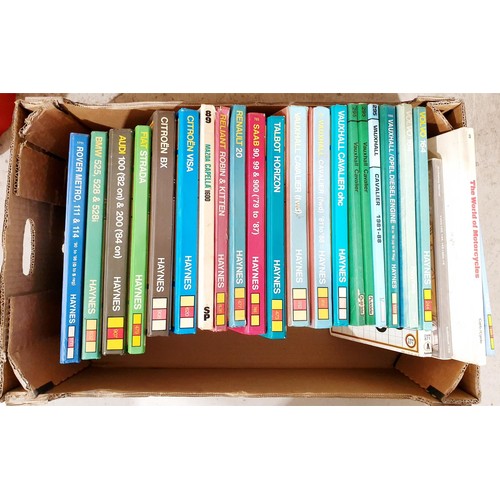 131 - A box of Haynes manuals. No shipping. Arrange collection or your own packer and shipper, please. Ele... 