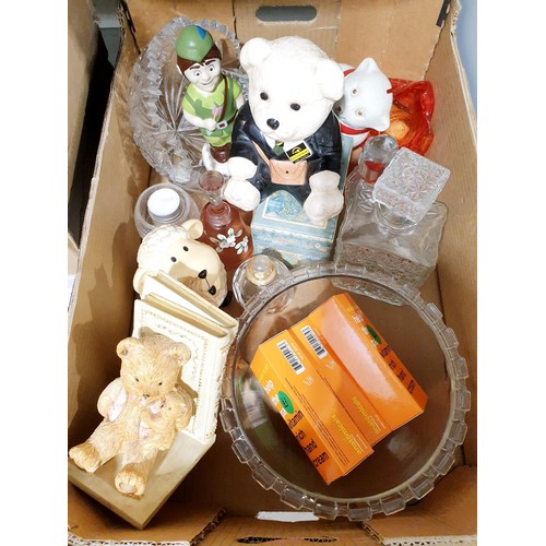 178 - A box of glass and assorted including Rington's.  No shipping. Arrange collection or your own packer... 