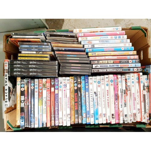 181 - Three boxes of DVDs. No shipping. Arrange collection or your own packer and shipper, please. Electri... 