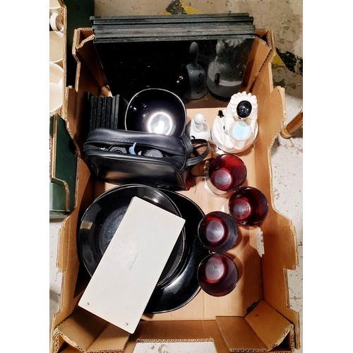 187 - Two boxes of kitchenware and assorted. No shipping. Arrange collection or your own packer and shippe... 