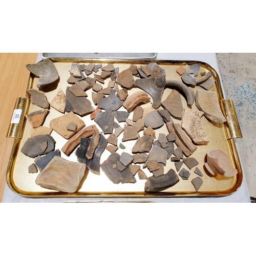 33 - A selection of ancient Roman and other potsherds. No shipping. Arrange collection or your own packer... 