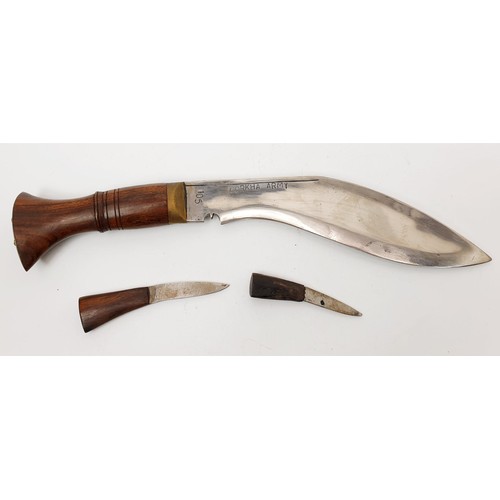 222 - A vintage Kukri knife, length including scabbard 35.5cm. No shipping. Arrange collection or your own... 