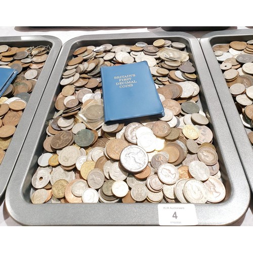 4 - A selection of British and foreign coins. UK shipping £14.