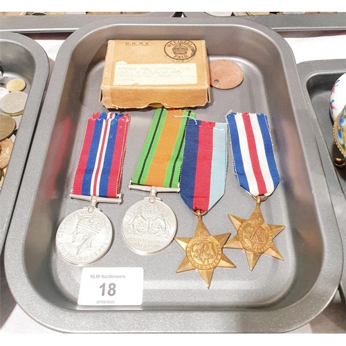 18 - A World War II war medal, Defence Medal, The 1939-45 Star and The France and Germany Star relating t... 