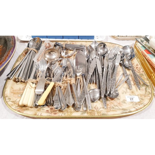 27 - Vintage Viners and other flatware. UK shipping £14.