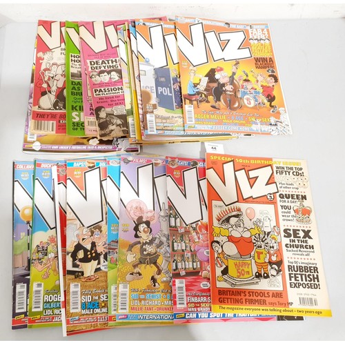 44 - A selection of Viz comics and annuals. UK shipping £14.