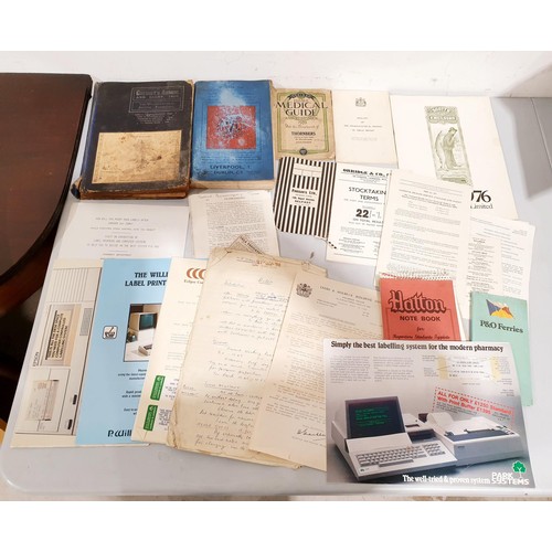 46 - A selection of ephemera relating to chemists. UK shipping £14.