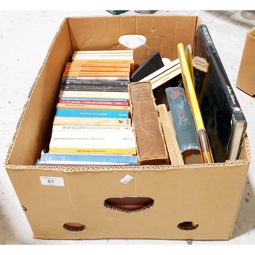 51 - A box of vintage books including Penguin. No shipping. Arrange collection or your own packer and shi... 