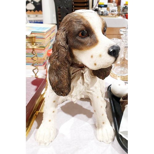 64 - A resin model of a puppy, height 36cm. No shipping. Arrange collection or your own packer and shippe... 