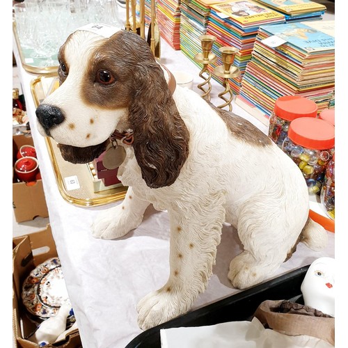 64 - A resin model of a puppy, height 36cm. No shipping. Arrange collection or your own packer and shippe... 