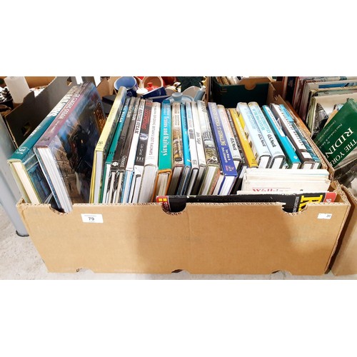 79 - A box of books relating to steam trains and the railways. No shipping. Arrange collection or your ow... 