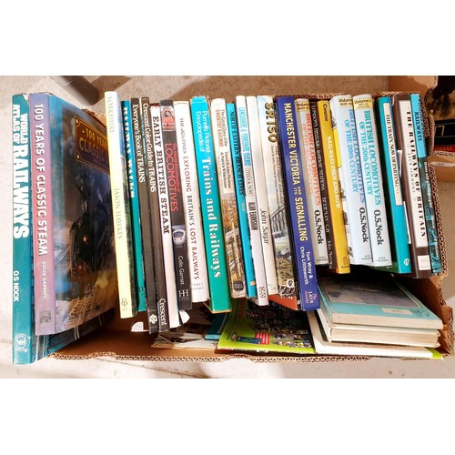 79 - A box of books relating to steam trains and the railways. No shipping. Arrange collection or your ow... 