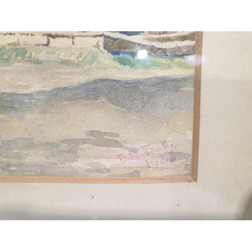 94 - An impressionistic watercolour depicting the Mediterranean countryside and buildings, signed and dat... 