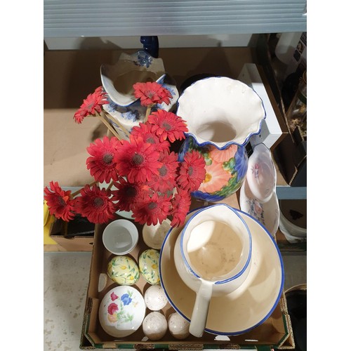 123 - Four boxes of bric-a-brac. No shipping. Arrange collection or your own packer and shipper, please. E... 