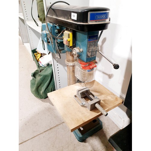 126 - A Draper GD13/5A five speed bench top pillar drill. No shipping. Arrange collection or your own pack... 