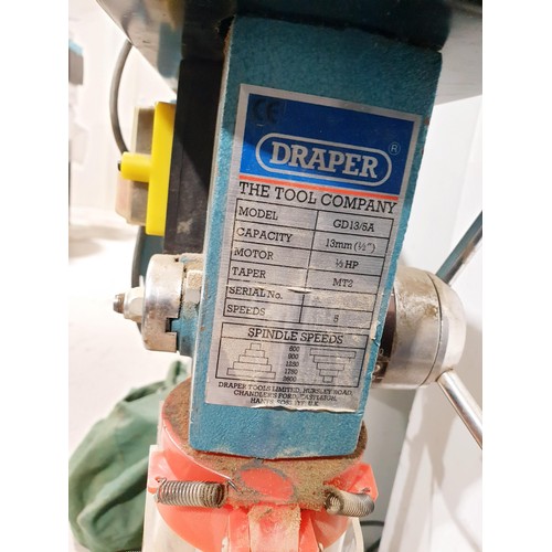 126 - A Draper GD13/5A five speed bench top pillar drill. No shipping. Arrange collection or your own pack... 