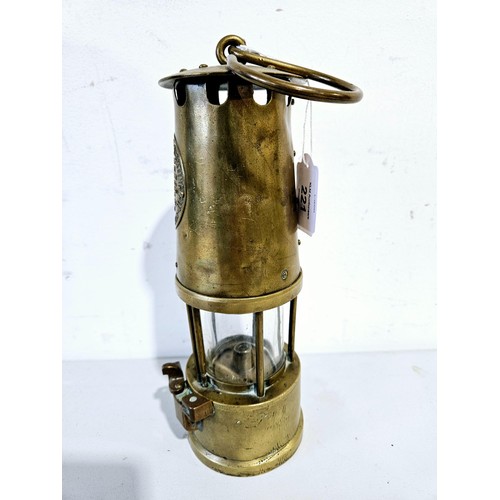 221 - A vintage miner's lamp by Protector Lamp & Lighting Co. Ltd. of Eccles, height 26.5cm. No shipping. ... 