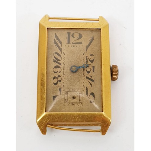 21 - A vintage 9ct gold cased gentleman's wrist watch, A/F, weight excluding movement 6.6g, with John Bla... 