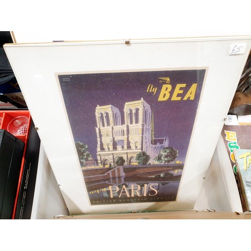 78 - A selection of framed and unframed reproduction travel posters, 40x30cm. No shipping. Arrange collec... 