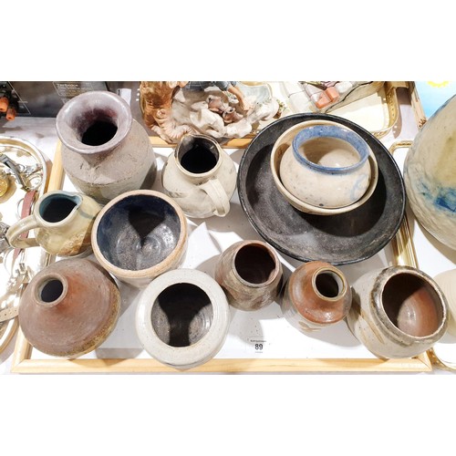 89 - A selection of Studio Pottery, the tallest 16.5cm. No shipping. Arrange collection or your own packe... 