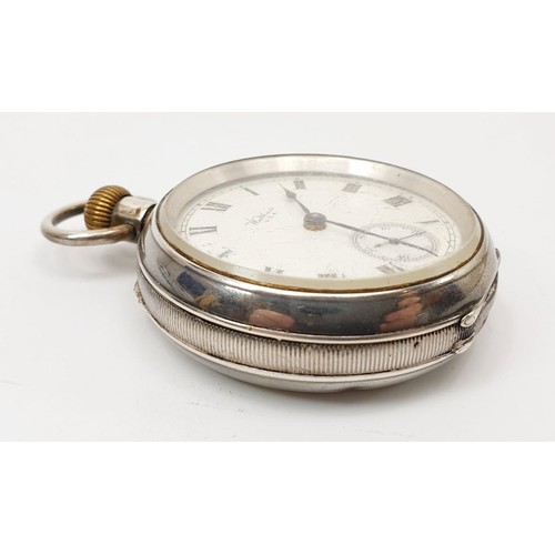 17 - A Waltham pocket watch in a hallmarked silver case, diameter 5.5cm, Birmingham 1923. UK shipping £14... 