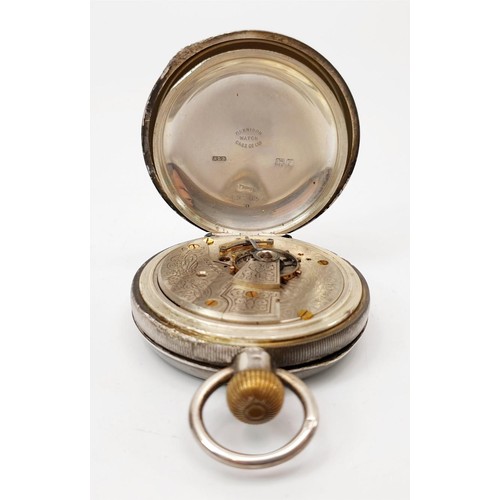 17 - A Waltham pocket watch in a hallmarked silver case, diameter 5.5cm, Birmingham 1923. UK shipping £14... 