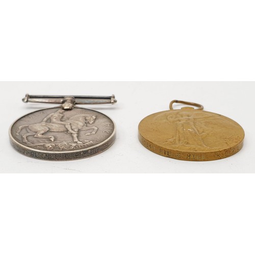 25 - Two World War I medals: 1914-18 War Medal relating to 6053 Pte. W. H. Newton. 15-LOND. R. and a Vict... 