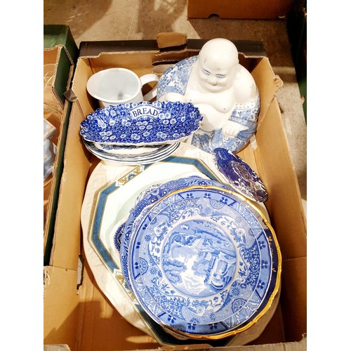 80 - Two boxes of ceramics and assorted including Wedgwood Jasperware. No shipping. Arrange collection or... 