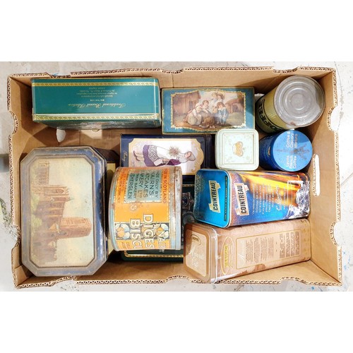 102 - Vintage and later tins. UK shipping £14.