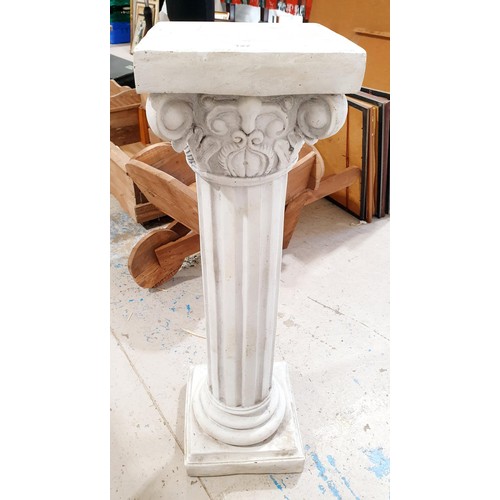 127 - A ceramic plant stand in the form of a classical column, height 86cm. No shipping. Arrange collectio... 