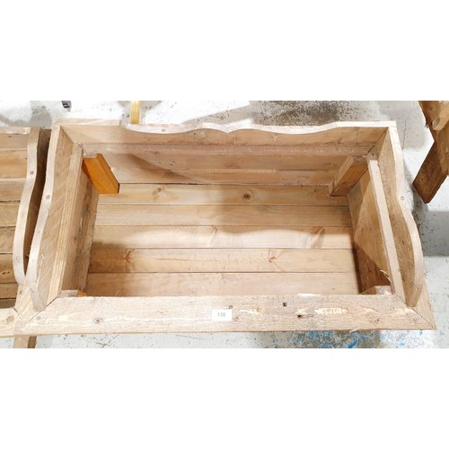 130 - A wooden planter, 80x46.5x36.5cm. No shipping. Arrange collection or your own packer and shipper, pl... 