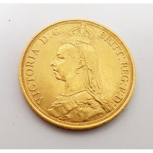 287 - Victoria: a double sovereign 1887. UK shipping £14.