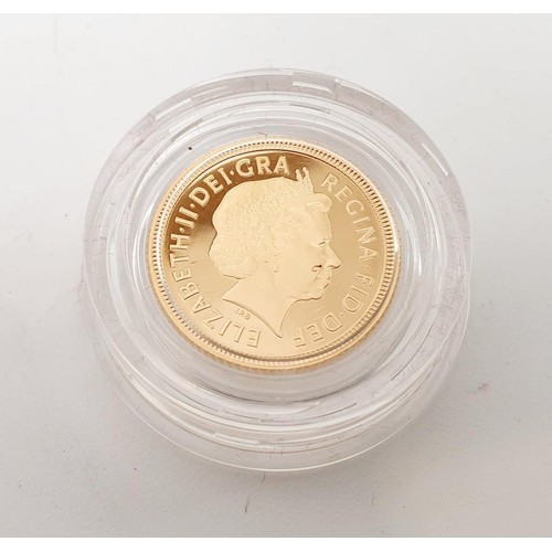 298 - Elizabeth II: a boxed proof half sovereign 2002. UK shipping £14.