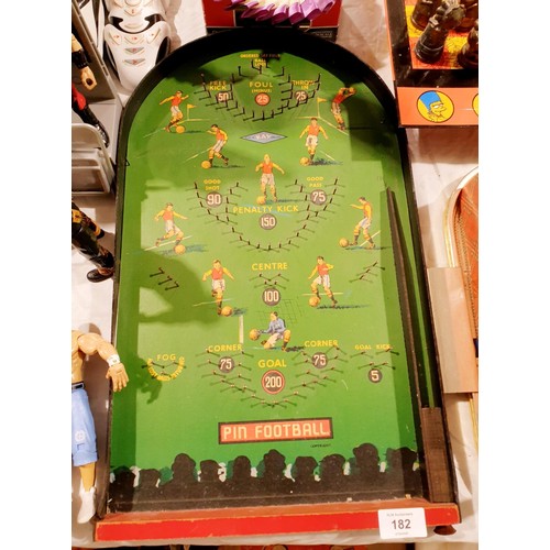 182 - A Kay Pin Football bagatelle, length 51cm. No shipping. Arrange collection or your own packer and sh... 