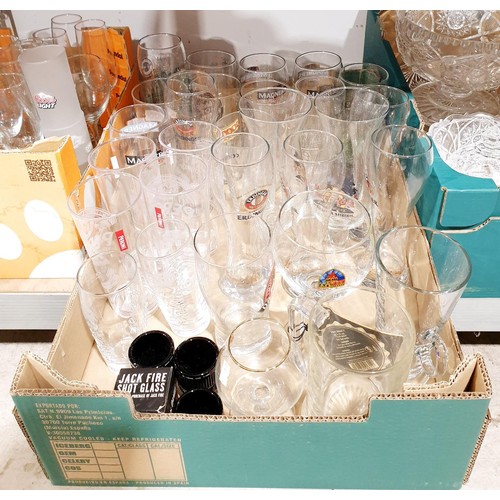 186 - Three boxes of glassware. No shipping. Arrange collection or your own packer and shipper, please. El... 