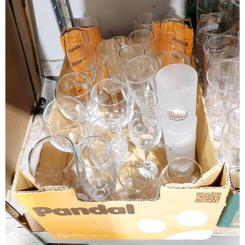 186 - Three boxes of glassware. No shipping. Arrange collection or your own packer and shipper, please. El... 