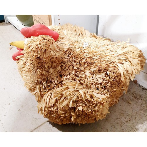 194 - A straw chicken. No shipping. Arrange collection or your own packer and shipper, please. Electricals... 