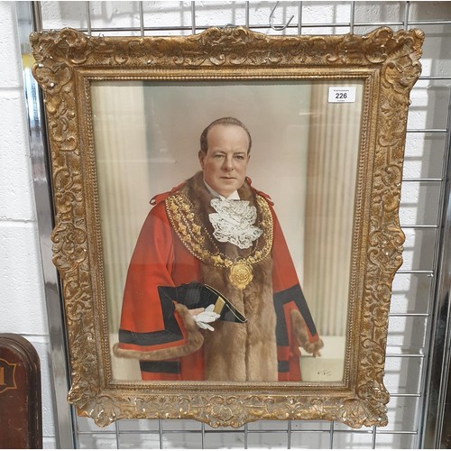 226 - A hand coloured photograph of Judge Pickles, 49.5x39cm. No shipping. Arrange collection or your own ... 