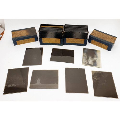 242 - Two boxes of glass photographic plates, including Sparrow Park Hall, Halifax via Rev Sidney Smith, v... 