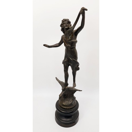 247 - An antique spelter figure 