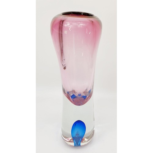 248 - An Art Glass vase, height 28.5cm. No shipping. Arrange collection or your own packer and shipper, pl... 