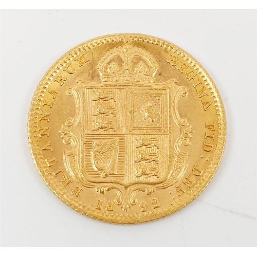 7 - Victoria: a shield back half sovereign coin, 1892. UK shipping £14.