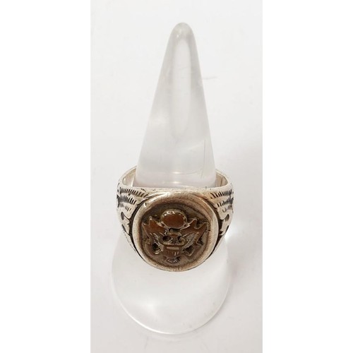 58 - A Taylor Maid sterling silver USA seal ring, size Q, weight 11g. UK shipping £14.