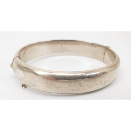 17 - Three silver bangles each A/F, weight 53g. UK shipping £14.