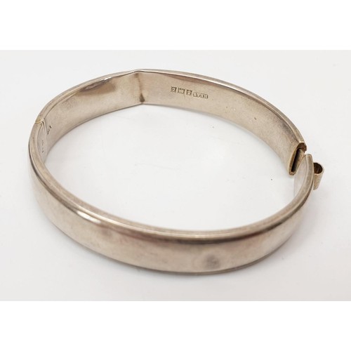 17 - Three silver bangles each A/F, weight 53g. UK shipping £14.