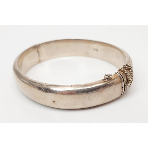 17 - Three silver bangles each A/F, weight 53g. UK shipping £14.